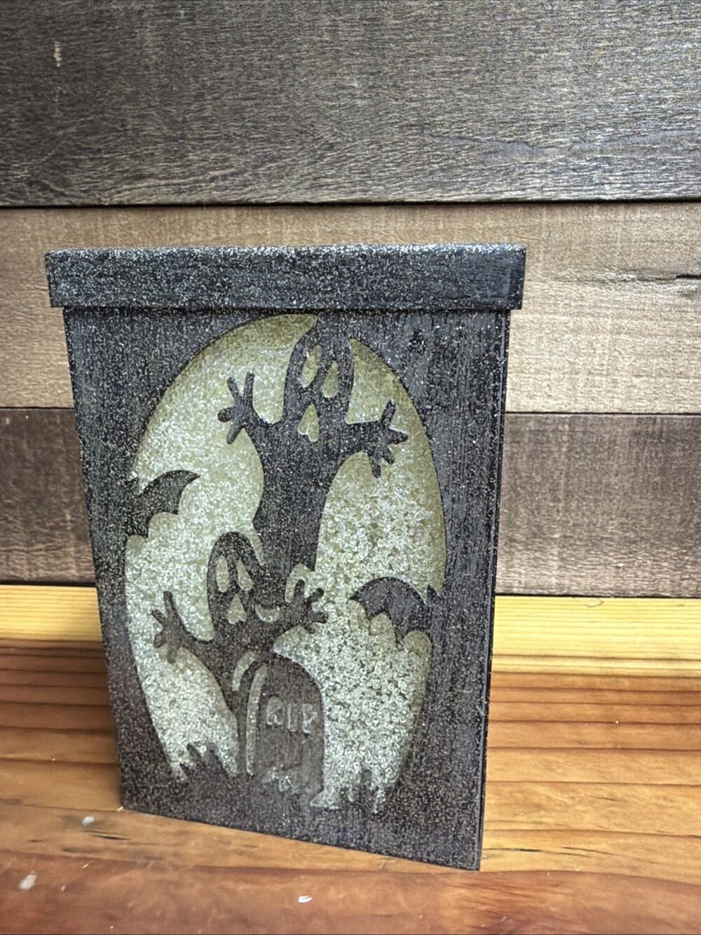 Dept 56 Glass And Metal Ghost Candle Lantern 7x5